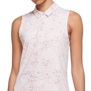 Women's Dri-FIT Printed Sleeveless Golf Polo